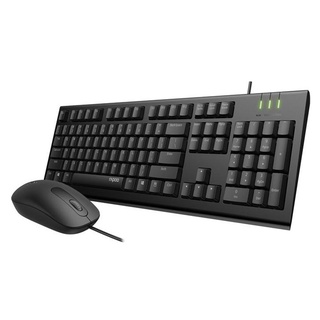 KEYBOARD &amp; MOUSE COMBO RAPOO รุ่น X120PRO WIRED OPTICAL (2in1) (KB-X120PRO) BLACK