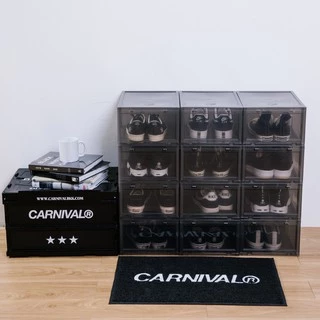 Tower Box Standard "Black" (2 boxes) - กล่องใส่รองเท้าสีดำใส
