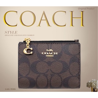 กระเป๋าสตางค์ Coach แท้ F78002 กระเป๋าสตางค์ผู้หญิง/กระเป๋าตัง / กระเป๋าสตางค์ผู้หญิงพับได้/กระเป๋าสตางค์บัตร/กระเป๋าซิป