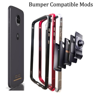 เคสกันชนสำหรับ Motorola moto Z4 / Z3 / Z3 Play / Z2 Play / Z2 force เข้ากันได้กับ Moto Mods กรอบโลหะอลูมิเนียมกันกระแทก