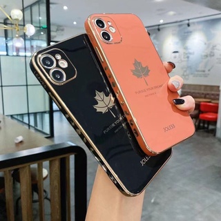 เคสโทรศัพท์มือถือ แบบบางพิเศษ ทรงสี่เหลี่ยม ลายใบเมเปิ้ล หรูหรา สําหรับ Xiaomi POCO X5 Pro M5 M5s F4 F3 X3 GT C40 X3 NFC X3 M3 M4 Pro 5G