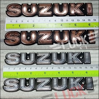 (2ชิ้น/ชุด) โลโก้ SUZUKI โลโก้ข้างถัง SUZUKI ตราข้างถังน้ำมัน SUZUKI (ขนาดสินค้าดูที่รายละเอียด)