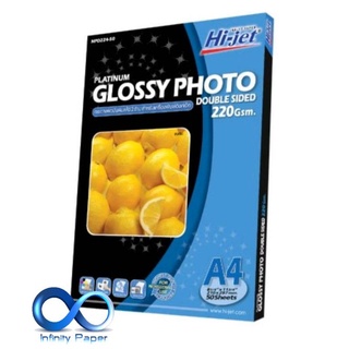 กระดาษโฟโต้ Glossy  2หน้า หนา 220g.ขนาดA4/50แผ่น  NPD224-50 กระดาษเคลือบพิเศษกันน้ำมันเงา