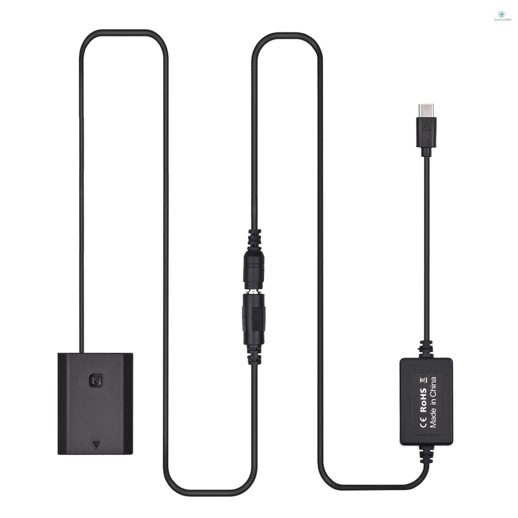 สายเคเบิล USB Type-C เป็นแบตเตอรี่ดัมมี่ NP-FZ100 DC แบบเปลี่ยน สําหรับ Sony Alpha A7S III A6600 A7 