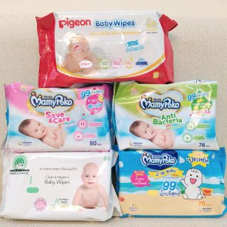 พร้อมส่ง ผ้าเปียก ทิชชู่เปียก Baby Wipes เบบี้ไวพส์ มามี่โพโค รถพยาบาล พีเจ้น