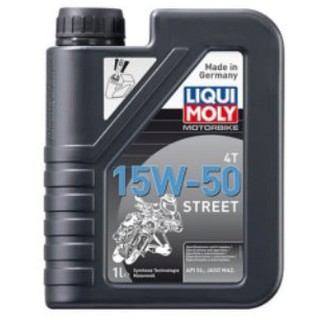 น้ำมันเครื่องมอเตอร์ไซค์สังเคราะแท้100%LIQUI MOLY MOTORBIKE 4T 15W-50 STREET