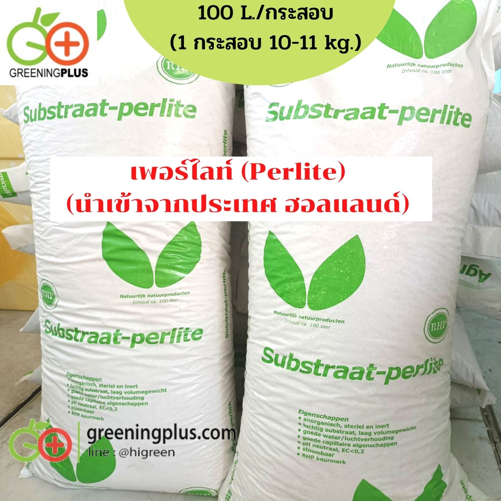 เพอร์ไลต์ (Perlite) 100 ลิตร (ดัช) นำเข้าจากประเทศ ฮอลแลนด์******กรุณาสั่ง 1 ออเดอร์ / 1 กระสอบเท่านั้น