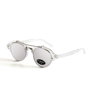 AJ Morgan Raddick Sunglasses Crystal, Silver Mirror Lens แว่นกันแดดสีใส เลนส์ปรอทเงิน