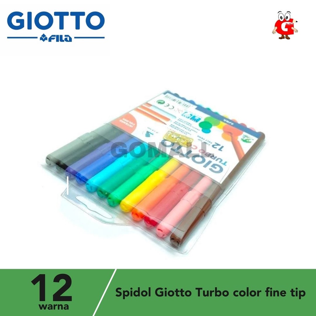 Giotto turbo color 12 สี Washable Marker