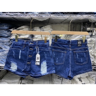 Tan jeans 2012 Made in Thailand กางเกงกระโปรงกระดุมเฉียง แต่งขาดตามรูป