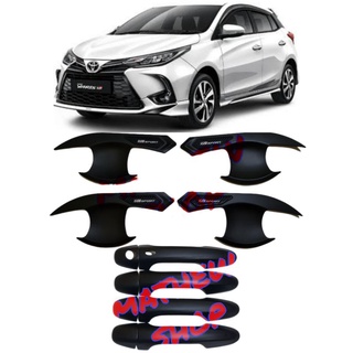 ฝาครอบมือจับประตูด้านนอก สีดํา สําหรับ Yaris GR Sport 2018 2019 2020 2021 2022