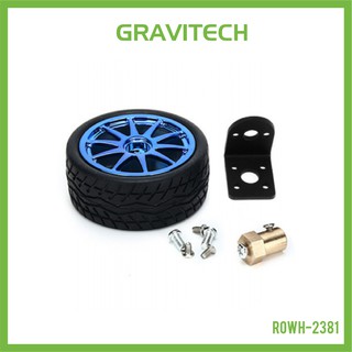 [Gravitechthai]65mm Wheel 25GA with Metal Bracket 4mm Connector - Blue