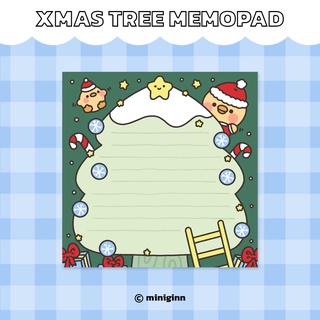 miniginn - Xmas tree memopad กระดาษโน้ต จดบันทึก เมโมแพด