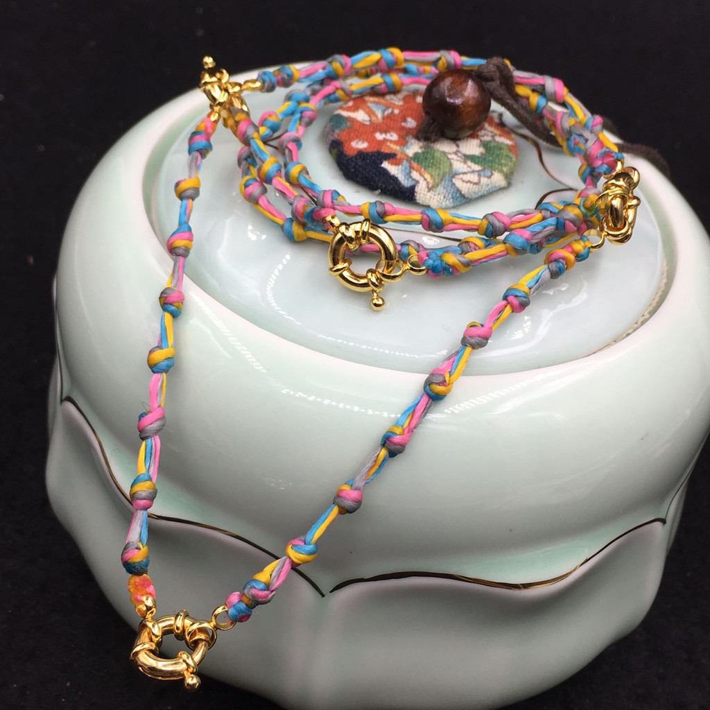 Thailand Imported Wax String Wax Rope Handwoven Amulet Chain Double ...