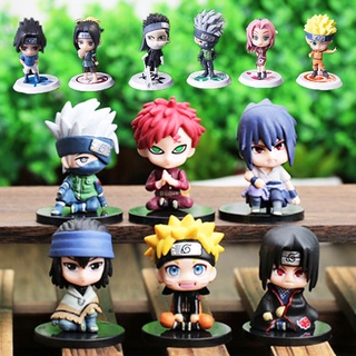 ตุ๊กตาฟิกเกอร์ Anime Naruto Akatsuki Statue Kakashi Itachi ของเล่นของสะสมสําหรับตกแต่งเค้กวันเกิด