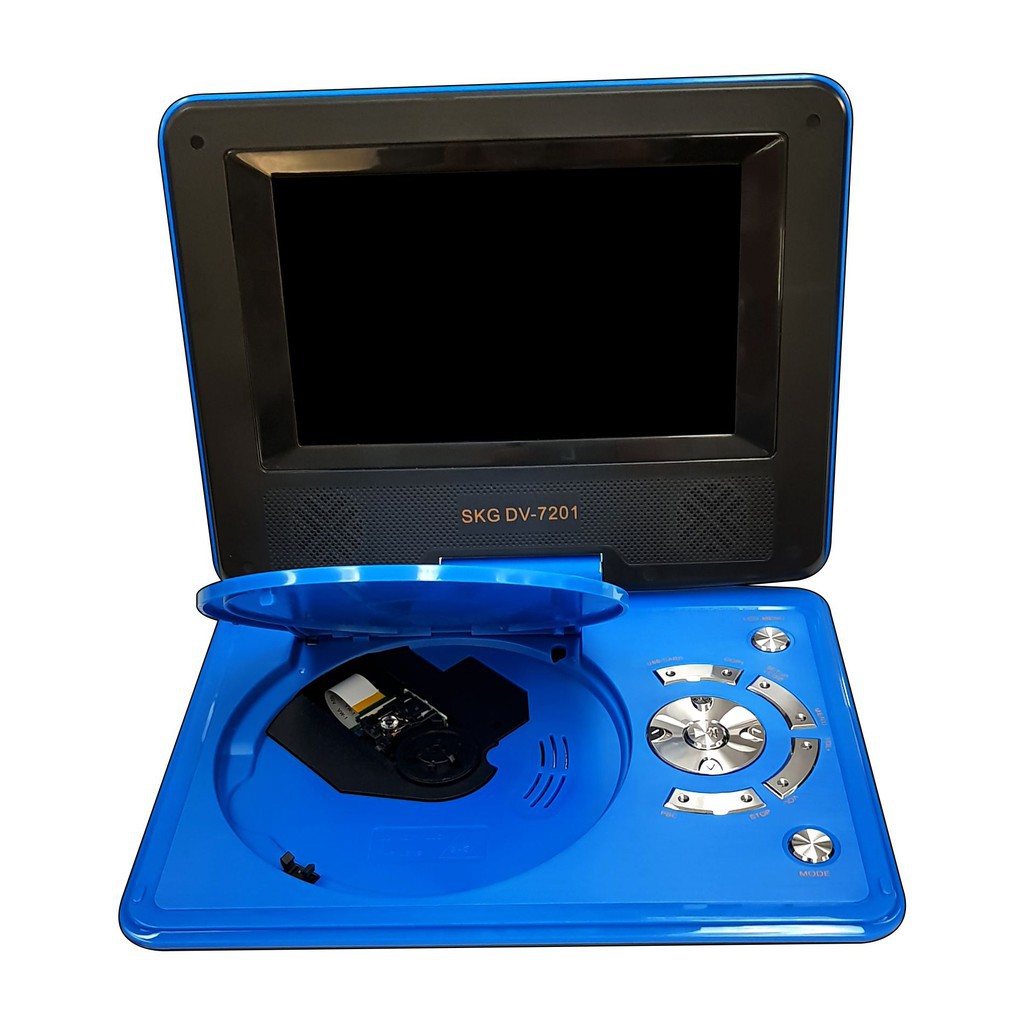 SKG เครื่องเล่น DVD แบบพกพา จอ 7นิ้ว รุ่น DV7201 (คละสี)