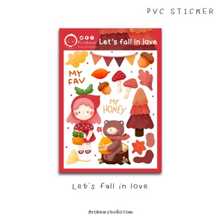 PVC sticker: Lets fall in love สติกเกอร์พีวีซี