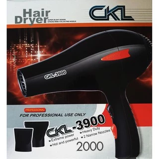 CKL ไดร์เป่าผม รุ่น CKL- 3900 ปรับแรงลมได้ 2 ระดับ ความร้อน 2 ระดับ หัวปรับไดร์ 2 ขนาด มีมอก