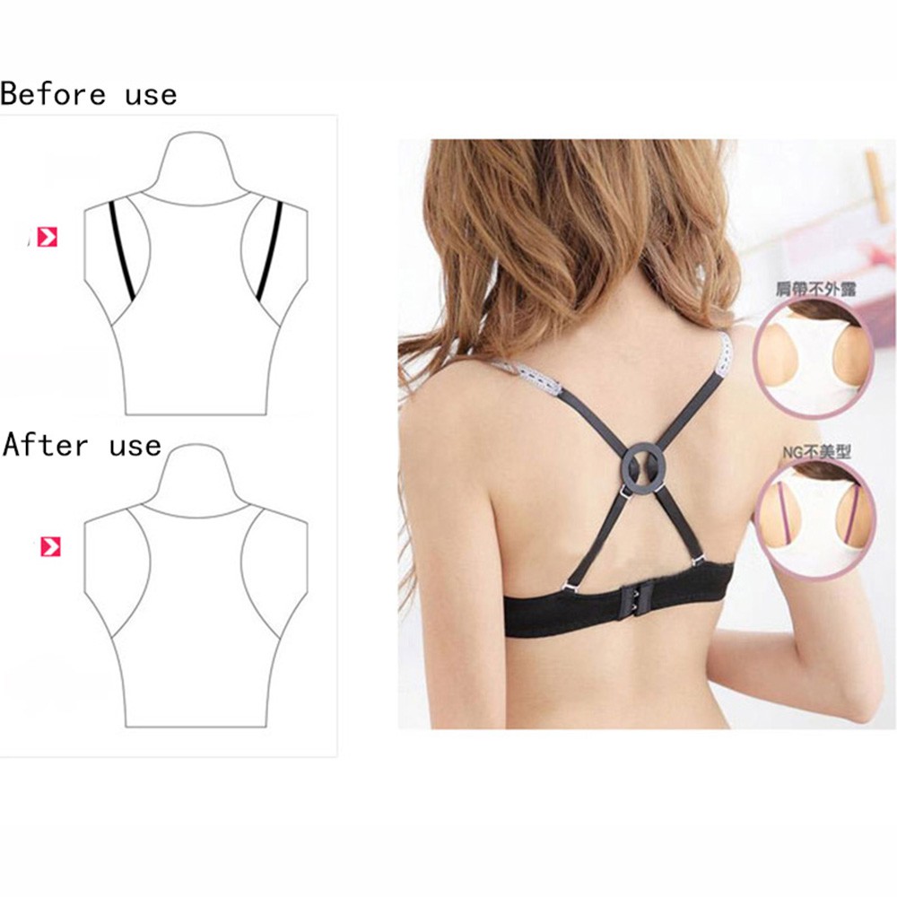 Plastic Shoulder Strap Concealer And Cleavage Control Bra Clip Bra