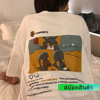 Yite เสื้อยืดแขนสั้น ทรงหลวม ลายการ์ตูนอเมริกัน เหมาะกับฤดูร้อน สําหรับผู้หญิง