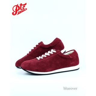 รองเท้าผ้าใบจากญี่ปุ่น BlueOver mikey velour Winered