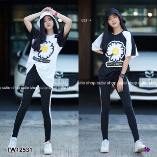 Set 3 ชิ้น เสื้อยืดคอกลมแขนสั้นทรงโอเวอร์