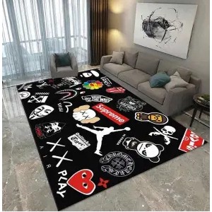 Luxury Carpet 3D Floor Mat Bedroom Carpet Water Absorption Bathroom Mat Rug Table Blanket Bedside Ma