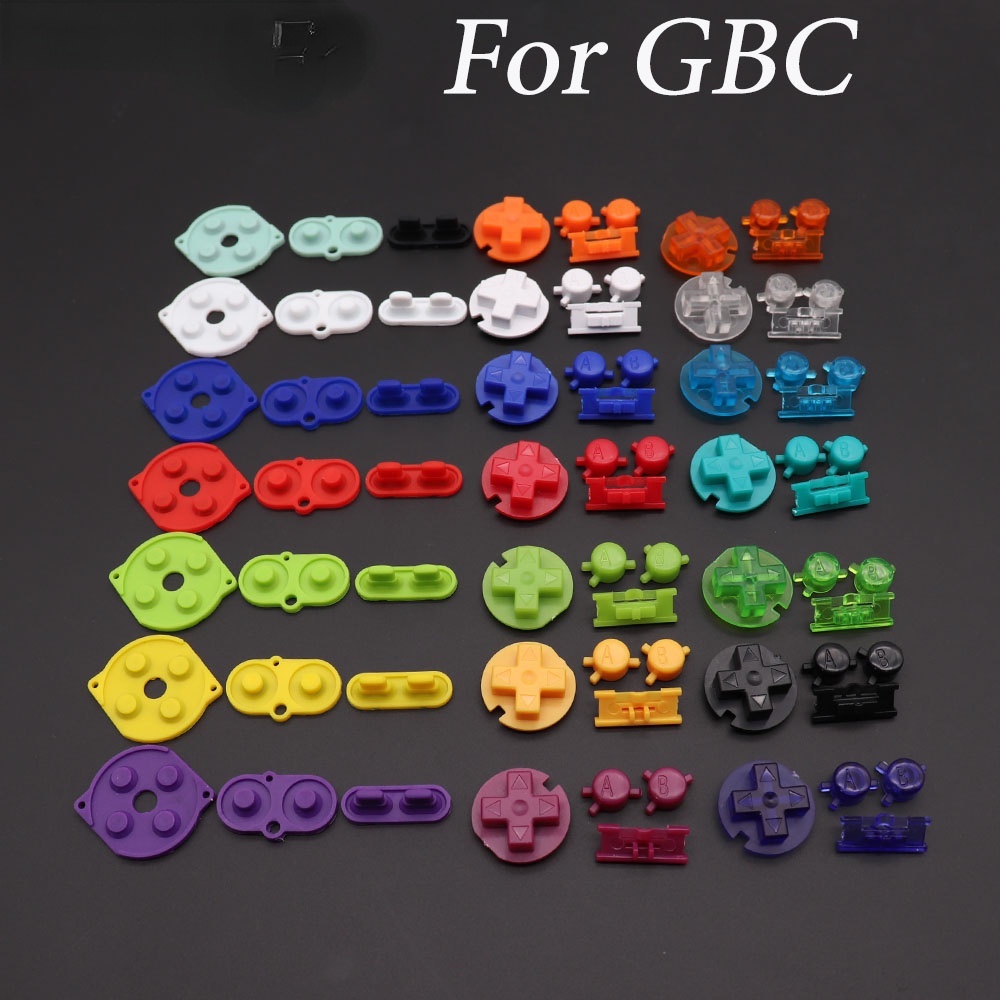 ปุ่มกดเปิดปิด พลาสติก A-B D-Pad สําหรับ Nintendo Gameboy Color GBC แผ่นยางซิลิโคนนําไฟฟ้า