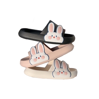 sy-shoe899 รองเท้าแตะ ลายกระต่าย รองเท้าแตะแบบสวม รองเท้าแฟชั่น มี3สีให้เลือก (rabbit)