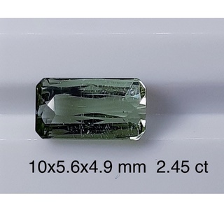 2.45 ct ทัวร์มาลีน เนื่องจาก สีเขียว ธรรมชาติ Natural Mint Green Tourmaline Octagon Loose Gemstone For Fine Jewelry