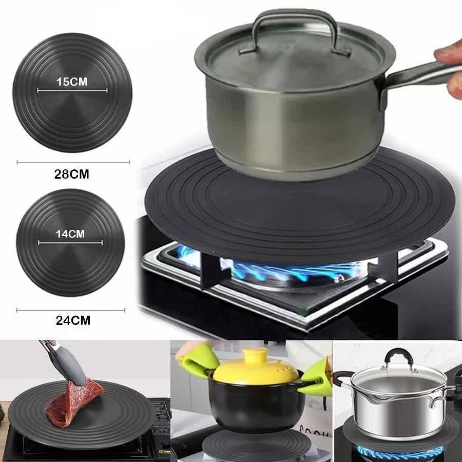 Superhomeshop แผ่นนำความร้อนทรงกลม สำหรับเตาแก๊ส แผ่นอะลูมิเนียม ขนาด 24CM รุ่น Heat Diffuser Plate-