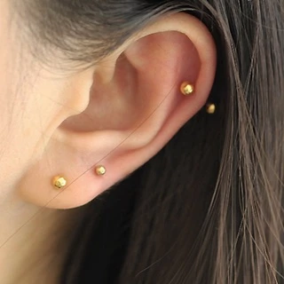 A.piece จิวเงินแท้ [all silver 925] Dot piercing
