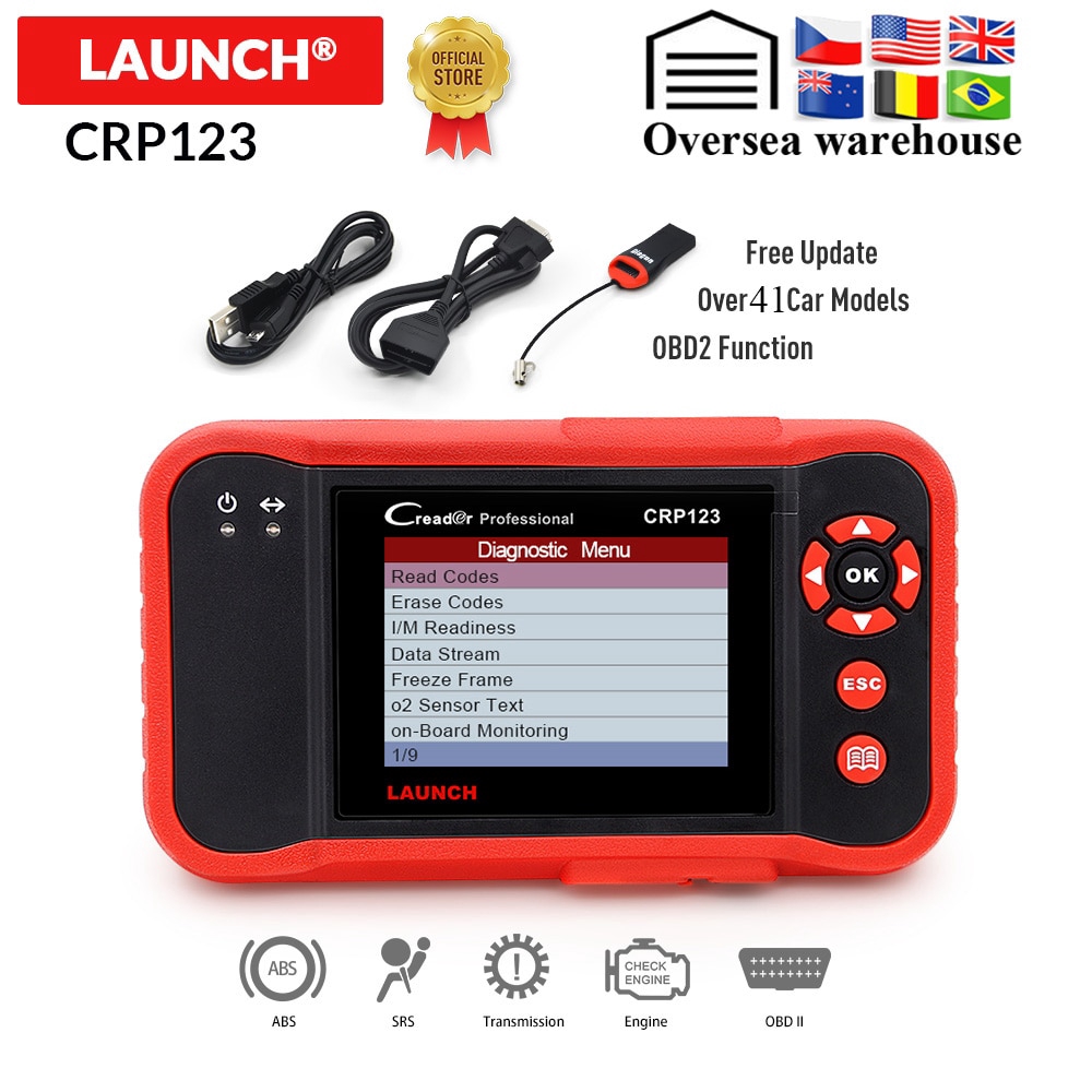 LAUNCH Creader CRP123 Professional OBD2 รหัส Reader เครื่องสแกนเนอร์ X431 CRP 123 เครื่องมือวินิจฉัย