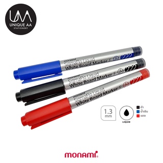 Monami ปากกาไวท์บอร์ด 222 SigmaFlo Liquid F (แพ็ค 3 ด้าม)