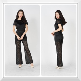 ชุดเซ็ต Lacey floral top/pants