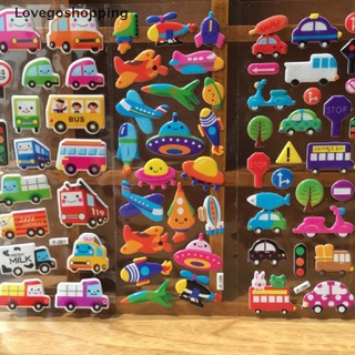 Lovegoshopping 10sheets Stickers For Kids Boys 3D Puffy Bubble Scrapbook Cartoon Stickers TH