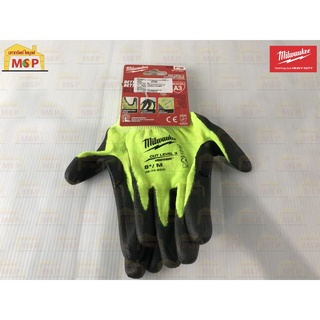 Milwaukee ถุงมือกันบาดสะท้อนแสง Cut Level 3 Hi-Vis - M 48-73-8931