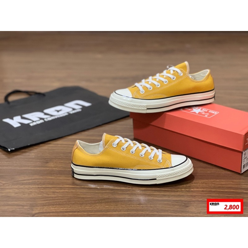 ลิขสิทธิ์แท้ 100% CONVERSE ALL STAR FIRST STRING 1970’ OX Yellow  mustard ผ้าใบสีเหลือง