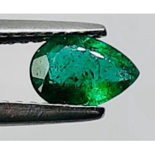 0.65 ct มรกต แซมเบีย ธรรมชาติNatural Zambian Emerald Pear Shape Loose Gemstone For Fine Jewelry