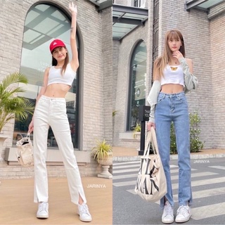 Highly jeans 🧡 กางเกงยีนส์ทรงกระบอกเล็ก เอวสูง ผ้ายืด ทรงสวย ใส่แล้วดูสูงเพรียวมาก