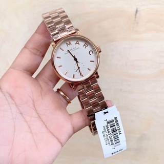 Marc Jacobs นาฬิกาข้อมือผู้หญิง Baker Silver Dial Rose Gold รุ่น MBM3244