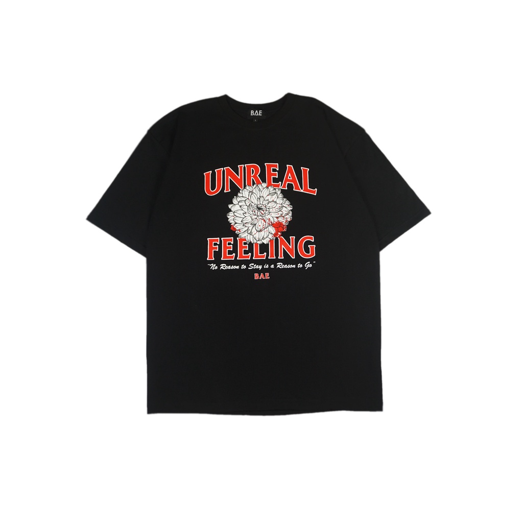 Bae เสื้อยืด Oversize Unreal Feeling Black