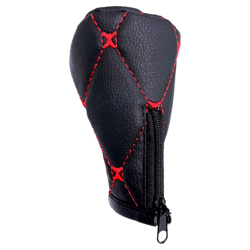 ROYAL R หุ้มหัวเกียร์ สำหรับเกียร์กระปุก ไม่มีปุ่มกด หนัง PVC Leather ลาย VIP 6D Stick Gear Cover คุณภาพ 02-VR | ราคา ถูกที่สุด ดีลบีเคเค แกลเลอรีภาพที่ 9