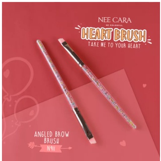 ⚡FLASH SALE⚡♡พร้อมส่ง NEE CARA N911 HEART BRUSH ANGLED BROW BRUSH