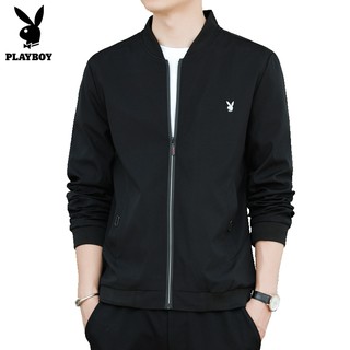 Playboy ใหม่ เสื้อแจ็กเก็ตลําลอง น้ําหนักเบา แฟชั่น เหมาะกับใส่กลางแจ้ง (M-4XL) 2021