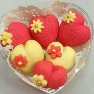 คุกกี้เนยสดลายหัวใจน่ารัก หอมมันสอดไส้สตรอเบอรี่ ไม่หวานมาก - Cute Cookies for your special Valentines