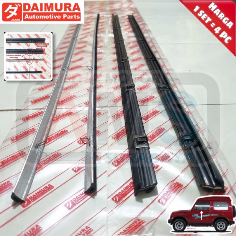 Jimny Katana แถบกันลมหน้า ยางตะเข็บกระจก (การติดตั้งโดยตรง) 1 ชุด
