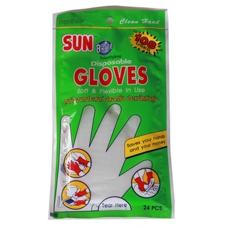 sunbrite ถุงมือพลาสติก เอนกประสงค์ (24ชิ้น)