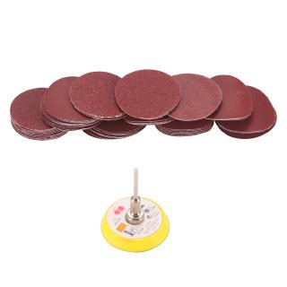 J2-2inch Mixed Grit Sander Disc set Sanding Disk Sand Paper with handle Polish Pad Plate for Abrasive T