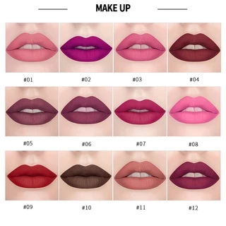 1 ชิ้น เซ็กซี่ สีนู้ด สีแดง สีน้ําตาล สีม่วง ลิปกลอส เนื้อแมตต์ ลิปกลอส กํามะหยี่ ลิปสติก แมตต์ กันน้ํา แต่งหน้า เครื่องสําอาง ติดทนนาน